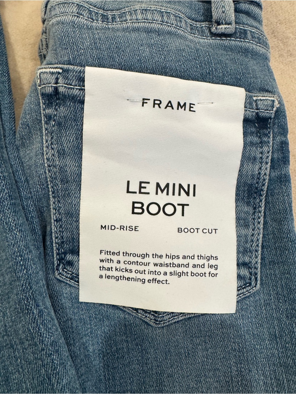 Frame Denim Le Mini Boot Mid-Rise Bootcut Jeans — Light Blue Wash